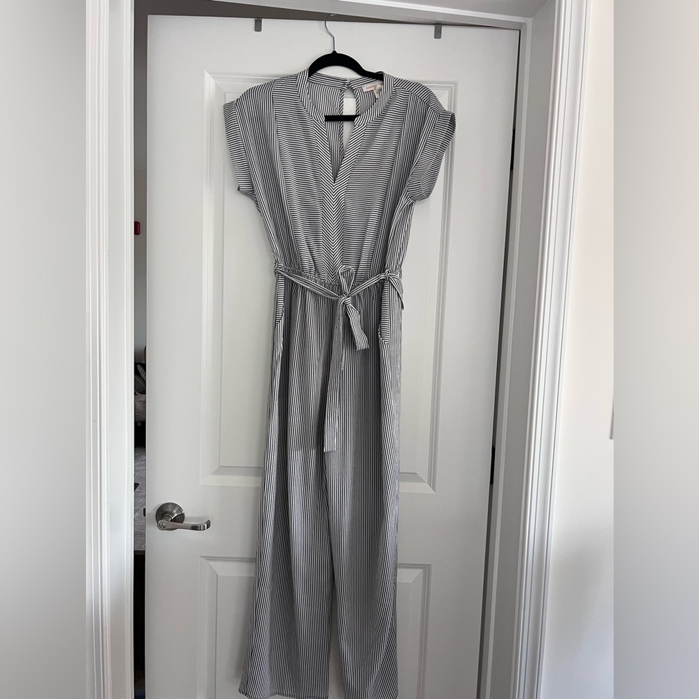 Striped Gray Jumpsuit